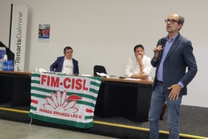 Roberto Benaglia incontra i lavoratori alla Tenaris di Arcore